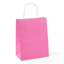 A caixa cor-de-rosa ou personaliza o saco de papel da compra do presente da promoção da impressão da etiqueta dos pacotes